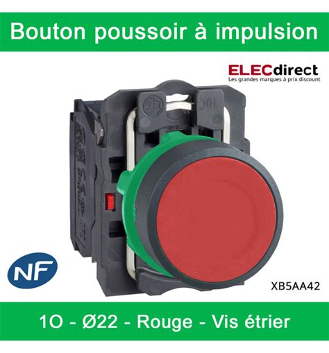 Schneider Harmony Xb Bouton Poussoir Impulsion O Rouge