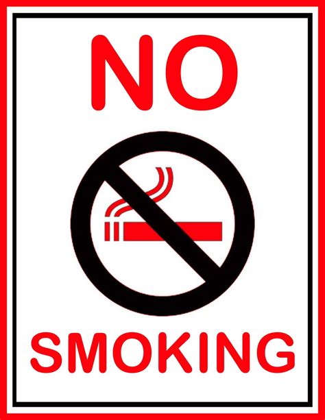 Print Ready No Smoking Sign | FREE Download Out Of Order Sign, Closed Signs, Site Sign, Safety ...