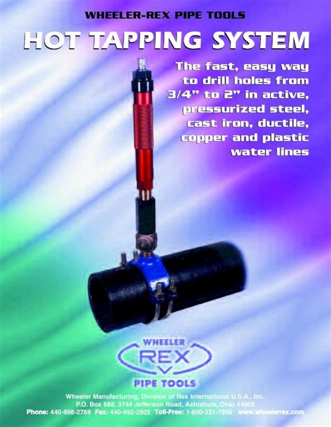 Pdf Wheeler Rex Pipe Tools Hot Tapping · Pdf Filehot Tapping System