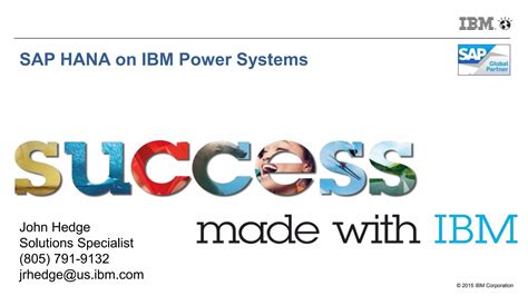 Sap Hana On Ibm Power Systems By John Hedge Ppt