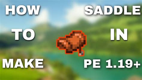 HOW TO MAKE SADDLE IN MINECRAFT POCKET JAVA 1 19 EASY WAY YouTube