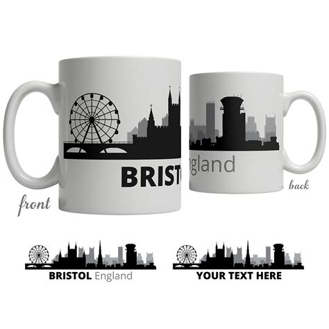 Bristol Skyline Coffee Mug Custom Ts Etc