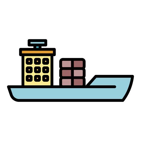 Heavy Vessel Icon Color Outline Vector 15067854 Vector Art At Vecteezy