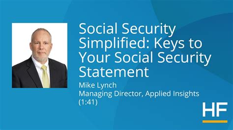 Social Security Simplified Keys To Your Social Security Statement Youtube