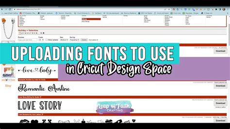 How To Upload Fonts To Use In Cricut Design Space Youtube