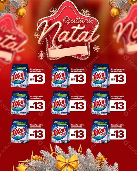 Encarte Ofertas De Natal Supermercado Feliz Natal Social Media Psd