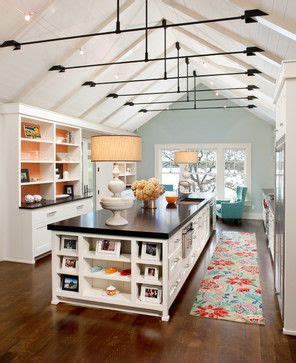 Traditional Kitchen with Custom Island and Vaulted Ceiling