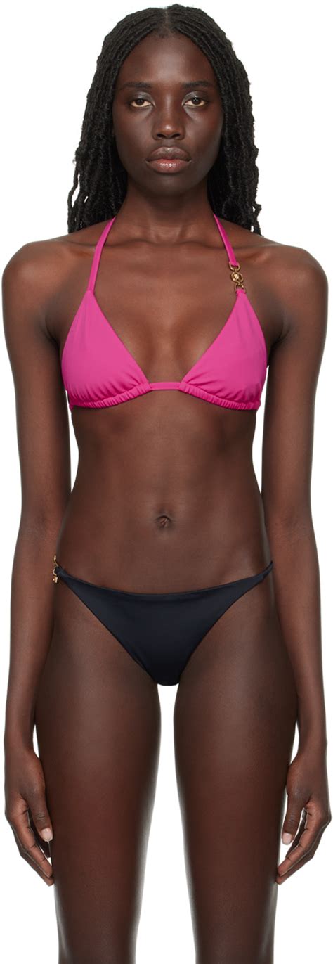 Pink Medusa Bikini Top By Versace Underwear On Sale