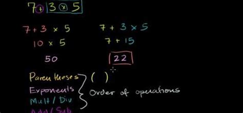 How To Solve Equations With The Order Of Operations Math