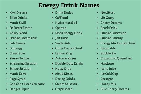 Energy Drink Names: 300+ Cool Energy Drink Name Ideas