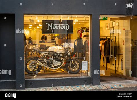 The Norton Motorcycle Shop In Soho London Stock Photo Alamy