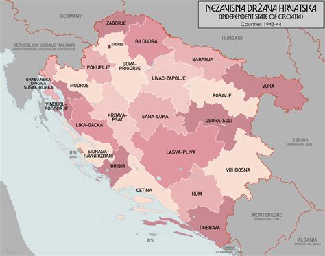 Independent State of Croatia | Map, Croatia, History