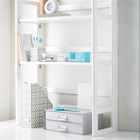 White Solid Wood Stackable Folding Bookshelf | Dorm room shopping, Dorm ...