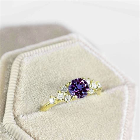 1.0ct Alexandrite Sapphire Engagement Ring - DIORAH JEWELLERS