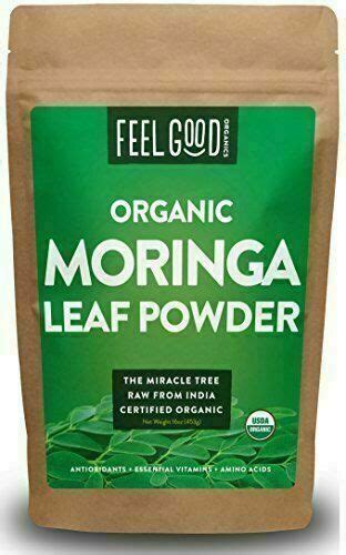 Feel Good Organics Organic Moringa Leaf Powder 16oz For Sale Online