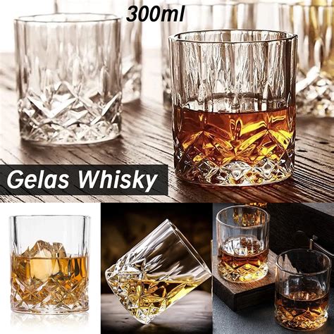 Jual Gelas Whisky Crystal Old Fashioned Rock Glass 300ml Gelas Kaca