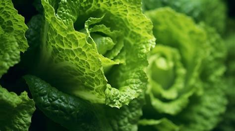 Premium Photo Fresh Green Lettuce Leaves Close Up