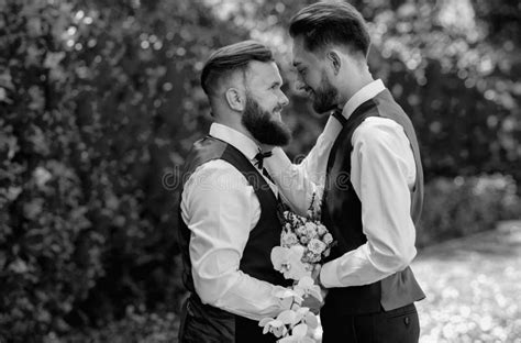 Gay Man With Partner On Wedding Day Married LGBT Couples Celebrate A