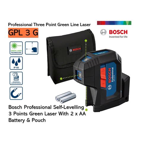 Bosch Gpl G Professional Self Levelling Points Green Laser With X