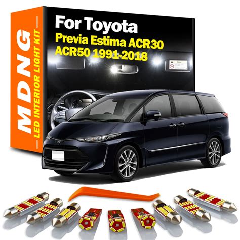 Mdng Canbus Car Led Interior Dome Map Trunk Light Kit For Toyota Previa