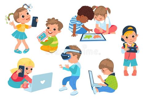 Enfants Avec Gadgets Les Enfants Ont Un P Riph Rique Diff Rent