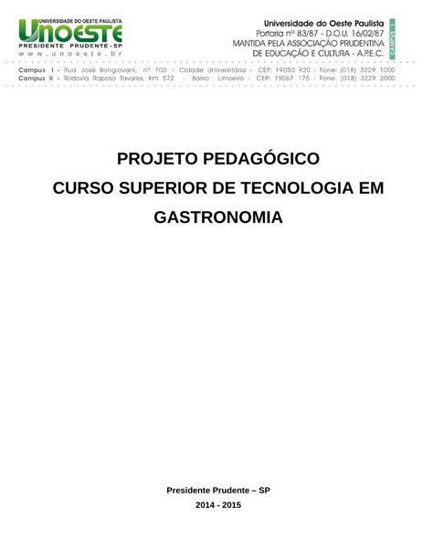 Pdf Projeto Pedag Gico Curso Superior De Pdf File Sistema De