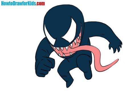 How To Draw Venom For Kids How To Draw For Kids