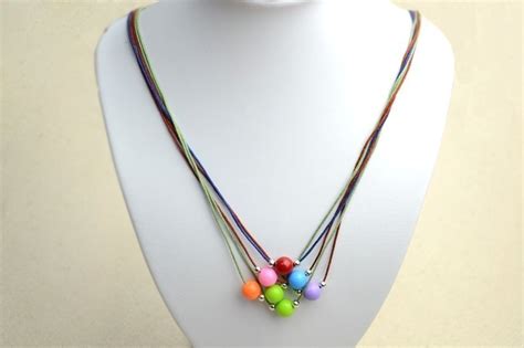 Diy Necklace Ideas How To Make A String Bead Necklace · How To Make A