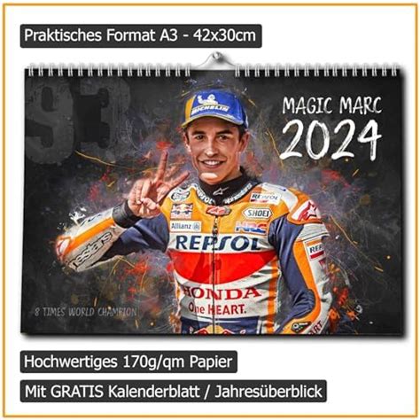 Magic Marc Calendar 2023 MotoGP Wall Calendar M Marquez Amazon Co