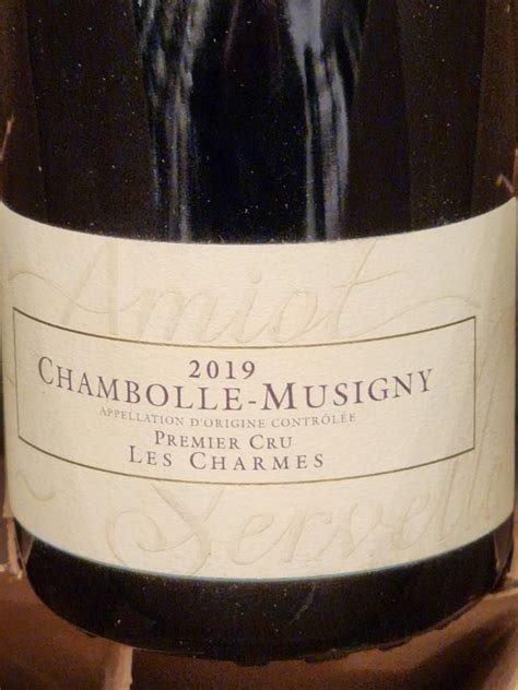 2019 Domaine Amiot Servelle Chambolle Musigny 1er Cru Les Charmes