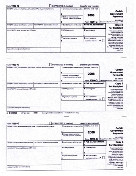 1099 G Printable Form - Printable Forms Free Online