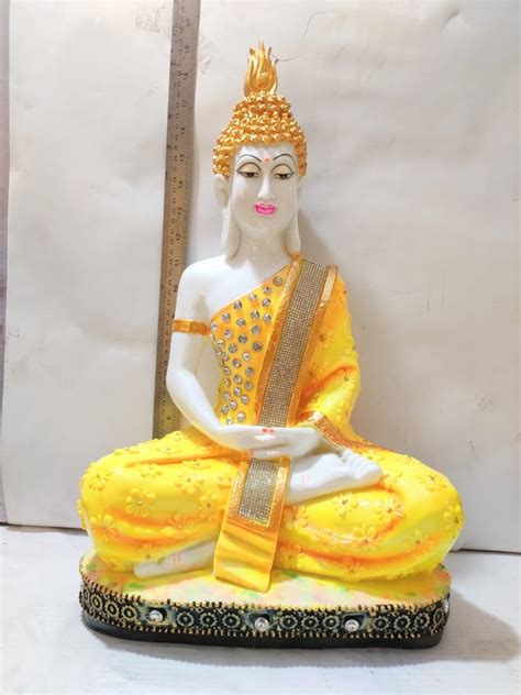 Handecor Multicolor Marble Gautam Buddha Statue Size Dimension 2 Feet