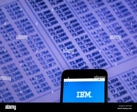 IBM Computer manufacturing company logo seen displayed on smart phone ...