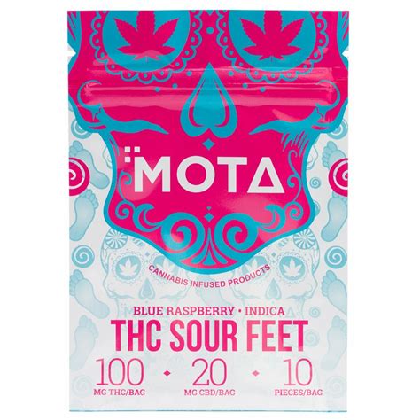 Mota Thc Sour Blue Raspberry Feet Mohawk Medibles