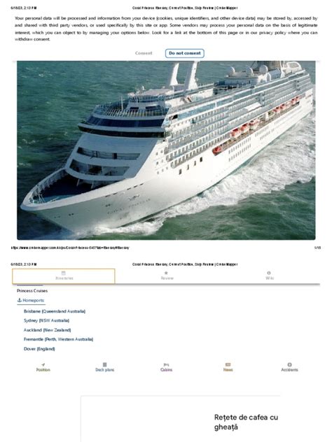 Coral Princess Itinerary, Current Position, Ship Review - CruiseMapper ...