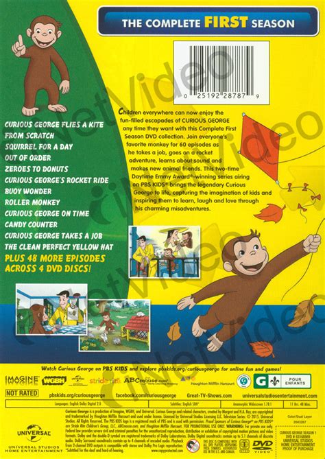 Curious George The Complete First 1st Season On Dvd Movie