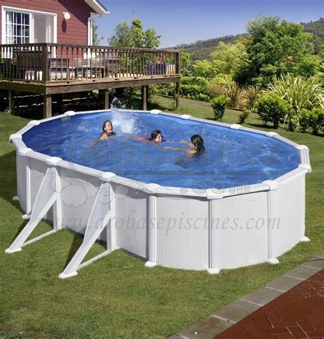 Piscine En Kit Hors Sol Acier Ovale 6m10 X 3 75m Piscine En Ligne