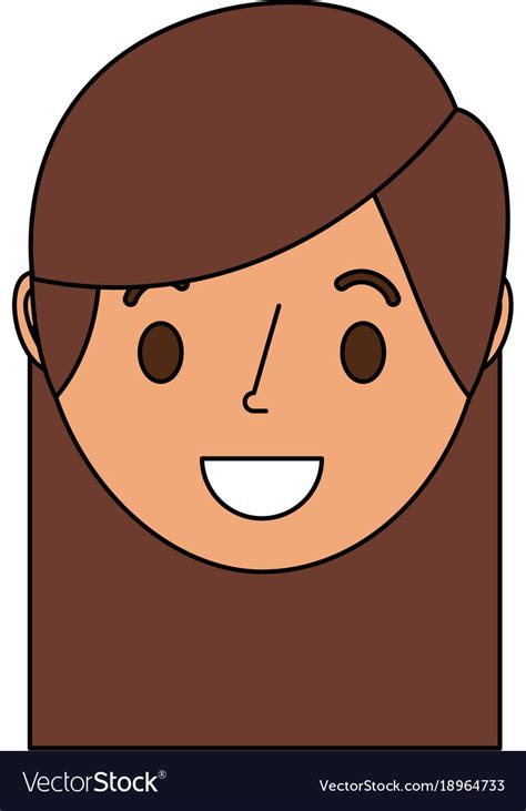 Cartoon Girl Happy Face