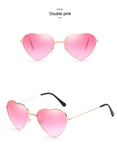 Heart Shaped Uv400 Retro Sunglasses Aloha Canary