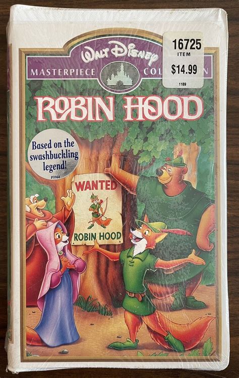 Robin Hood Vhs Walt Disney Masterpiece Collection Brand New In