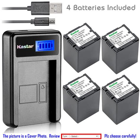 Kastar Battery LCD USB Charger For Panasonic CGR DU21 CGA DU21 PV