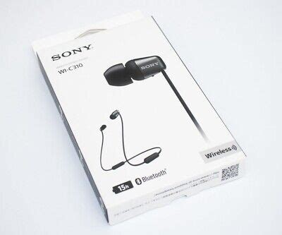 SONY Bluetooth Wireless Earphone WI-C310 BC Black Flat Cable w ...