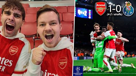 Jeg så ARSENAL kvalle sig til CHAMPIONS LEAGUE kvartfinale for FØRSTE