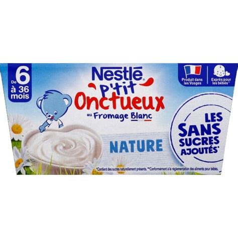 Nestle Nestle P Tit Onctueux Nature Au Fromage Blanc X G D S