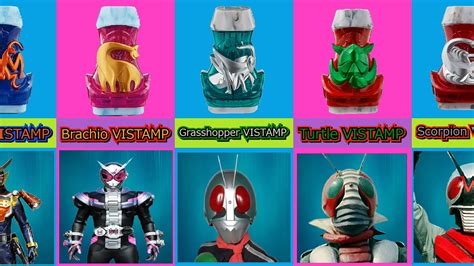 Kamen Rider Revice Vistamp And Corresponding Kamen Riders List Of