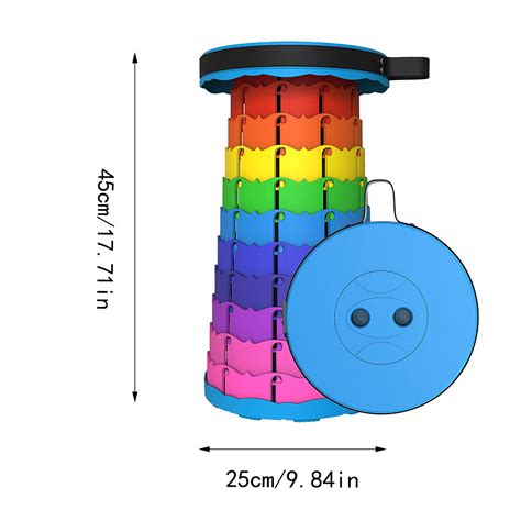 Linjieee Rainbow Telescopic Stool Outdoor Telescopic Stool Rotating ...