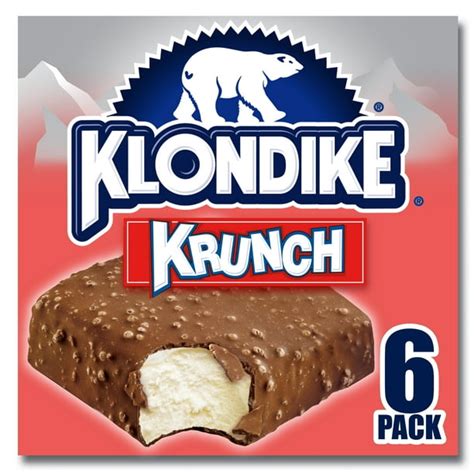 Klondike Frozen Dairy Dessert Bars Krunch 4 5 Fl Oz 6 Count Walmart