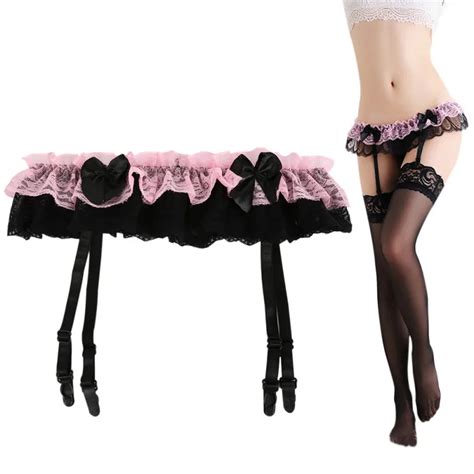 Buy Women Lace Thongs Stocking Suspender G String Hold