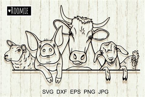 Farm Animals Svg For Cricut Graphic By Roomie · Creative Fabrica