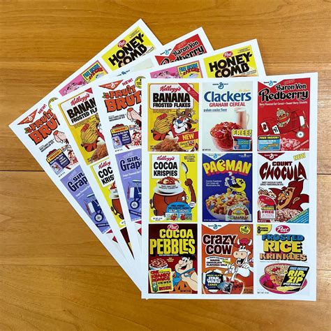 Vintage Cereal Box Collage Clip Art Sheet Vol.1 INSTANT - Etsy